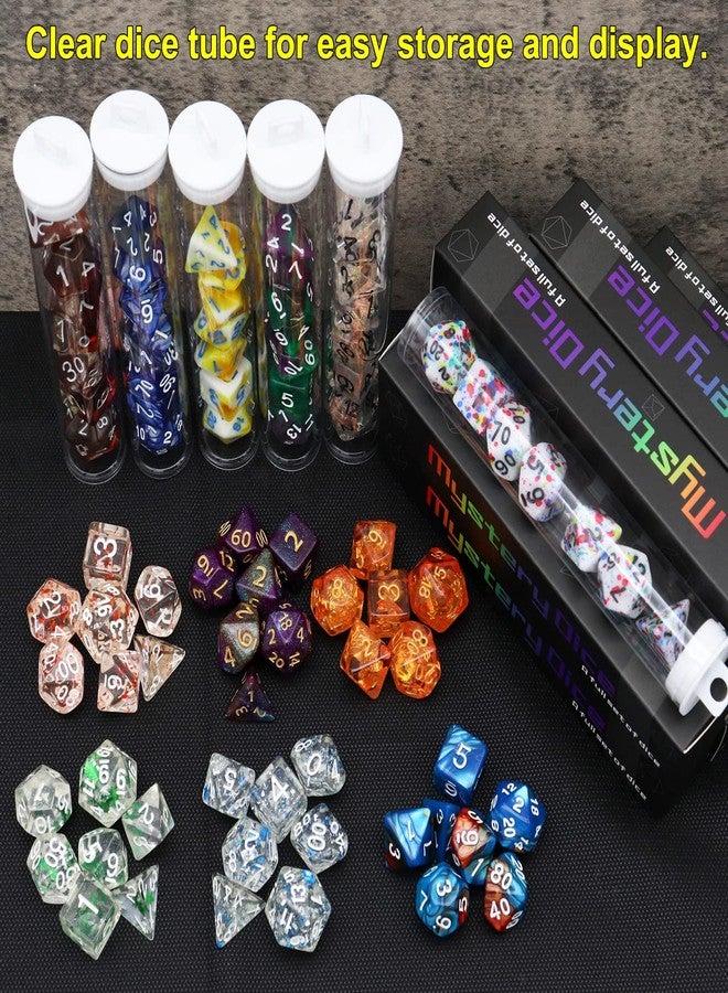Haxtec Mystery DND Dice Set Bulk 5 Sets Random Polyhedral Dice Set for D&D Compatible with Dungeons and Dragons RPG DND - Image 4